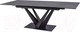 Миниатюра изображения товара Обеденный стол Signal Sorento Ceramic 160-220x90x76 (эффект черного мрамора/черный матовый)