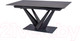 Миниатюра изображения товара Обеденный стол Signal Sorento Ceramic 160-220x90x76 (эффект черного мрамора/черный матовый)