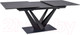 Миниатюра изображения товара Обеденный стол Signal Sorento Ceramic 160-220x90x76 (эффект черного мрамора/черный матовый)