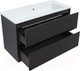 Миниатюра изображения товара Тумба под умывальник Aquanet Милан 105 / 316690 (черный глянец)