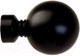 Миниатюра изображения товара Набор наконечников для карниза Lm Decor YF059 Шар большой 25мм (2шт, черный матовый)