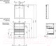 Миниатюра изображения товара Тумба под умывальник Aquanet Милан 65 / 306379 (черный глянец)