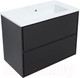 Миниатюра изображения товара Тумба под умывальник Aquanet Милан 85 / 316703 (черный глянец)