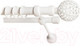Миниатюра изображения товара Набор наконечников для карниза Lm Decor YF095 Ажур 25мм (2шт, белый глянец)