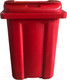Миниатюра изображения товара Контейнер для мусора Эдванс 60л, с крышкой (красный, без педали)