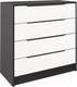 Миниатюра изображения товара Комод Артём-Мебель Интерио 2 СН 111.03 (белый/графит)