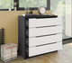Миниатюра изображения товара Комод Артём-Мебель Интерио 2 СН 111.03 (белый/графит)