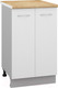 Миниатюра изображения товара Шкаф-стол кухонный Кортекс-мебель Корнелия Лира НШ50р (белый/дуб бунратти)