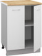 Миниатюра изображения товара Шкаф-стол кухонный Кортекс-мебель Корнелия Лира НШ60р (белый/дуб бунратти)