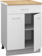 Миниатюра изображения товара Шкаф-стол кухонный Кортекс-мебель Корнелия Лира НШ60р1ш (белый/дуб бунратти)