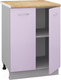 Миниатюра изображения товара Шкаф-стол кухонный Кортекс-мебель Корнелия Лира НШ60р (сирень/дуб бунратти)