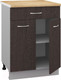 Миниатюра изображения товара Шкаф-стол кухонный Кортекс-мебель Корнелия Лира НШ60р1ш (венге/дуб бунратти)
