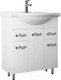 Миниатюра изображения товара Тумба под умывальник Style Line Венеция 75 2 ящика (для классической раковины)