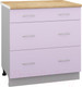 Миниатюра изображения товара Шкаф-стол кухонный Кортекс-мебель Корнелия Лира НШ80р3ш (сирень/дуб бунратти)