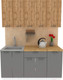 Миниатюра изображения товара Кухонный гарнитур Eligard Lion 1 1.6 (дуб натуральный/дымчатый алмаз/дуб бунратти)
