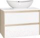 Миниатюра изображения товара Тумба под умывальник Style Line Монако МДФ 80 (подвесная, со столешницей)