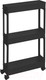 Миниатюра изображения товара Этажерка Violet Узкая 3-х ярусная на колесах / 760307 (черный)