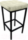 Миниатюра изображения товара Табурет барный Древпром Камелот ДП2-07 полубарный (черный матовый/Bengal белый)