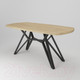 Миниатюра изображения товара Обеденный стол Дабер 002 / С2.16.2.9 (опора металл черный/гикори натуральный)