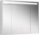 Миниатюра изображения товара Шкаф с зеркалом для ванной Belux Неман ВШ 100 (1, белый глянцевый)