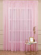 Миниатюра изображения товара Гардина Amore Mio Однотонная вуаль 6PL lux-16 600x270 / 90614 (розовый)