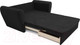 Миниатюра изображения товара Диван Mebel-Ars Квартет (велюр черный НВ-178 17)