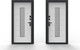 Миниатюра изображения товара Входная дверь Guard Inox Black 96x205 левая (графит/экосатин белый)
