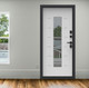 Миниатюра изображения товара Входная дверь Guard Inox Black 96x205 левая (графит/экосатин белый)