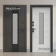 Миниатюра изображения товара Входная дверь Guard Inox Black 96x205 правая (графит/экосатин белый)