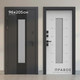 Миниатюра изображения товара Входная дверь Guard Inox Black 96x205 правая (графит/экосатин белый)