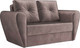 Миниатюра изображения товара Диван Mebel-Ars Квартет (бархат серо-шоколадный Star Velvet 60 Cofee)
