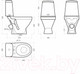 Миниатюра изображения товара Унитаз напольный Sanita Лада WC.CC/Lada/1-P/WHT.G/S1