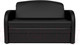 Миниатюра изображения товара Диван Mebel-Ars Малютка (черный кожзам)