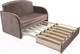 Миниатюра изображения товара Диван Mebel-Ars Малютка (бархат серо-шоколадный Star Velvet 60 Cofee)
