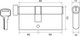 Миниатюра изображения товара Цилиндровый механизм замка Trodos ЦМВП 90 40в/50 (сплав ЦАМ, хром)