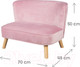Миниатюра изображения товара Диван детский Roba Lil Sofa / 450110MA (розовый)
