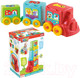 Миниатюра изображения товара Развивающий игровой набор Dede Логическая пирамидка 2 в 1 Чудо-паровозик / 03459