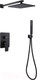 Миниатюра изображения товара Душевая система со смесителем Abber Weiss Insel AF8018B (черный матовый)