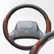 Миниатюра изображения товара Оплетка на руль Skyway Eco Wood L / S01102001 (черный/коричневый)