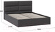 Миниатюра изображения товара Двуспальная кровать ТриЯ Глосс универсальный тип 1 с ПМ и заглушиной 160x200 (велюр графит)