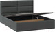 Миниатюра изображения товара Двуспальная кровать ТриЯ Глосс универсальный тип 1 с ПМ и заглушиной 160x200 (велюр графит)