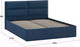 Миниатюра изображения товара Двуспальная кровать ТриЯ Глосс универсальный тип 1 с ПМ и заглушиной 160x200 (Wellmart Blue)