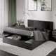 Миниатюра изображения товара Двуспальная кровать ТриЯ Лора с ПМ 160x200 (велюр Confetti Stone)
