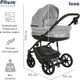 Миниатюра изображения товара Детская универсальная коляска Pituso Luna Luxury 2 в 1 / 10210 (Silver/Dark Grey)