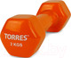 Миниатюра изображения товара Гантель Torres PL522204 (2кг, оранжевый)