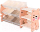 Миниатюра изображения товара Стеллаж Pituso Медвежонок с ящиками / L-XXSNJ13 (розовый/персик)