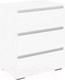 Миниатюра изображения товара Комод Кортекс-мебель Бари 60 3ш (белый/белый/белый)