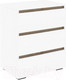 Миниатюра изображения товара Комод Кортекс-мебель Бари 60 3ш (белый/белый/дуб сонома)
