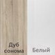 Миниатюра изображения товара Комод Кортекс-мебель Бари 60 3ш (дуб сонома/дуб сонома/белый)