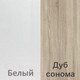 Миниатюра изображения товара Комод Кортекс-мебель Бари 80 3ш (белый/белый/дуб сонома)